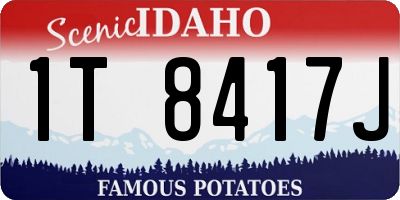 ID license plate 1T8417J