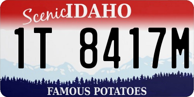 ID license plate 1T8417M