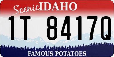 ID license plate 1T8417Q