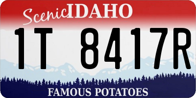 ID license plate 1T8417R