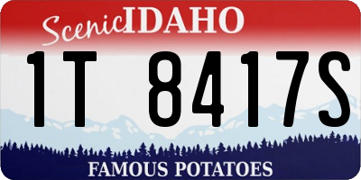 ID license plate 1T8417S