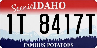 ID license plate 1T8417T