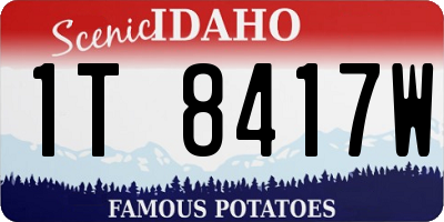 ID license plate 1T8417W