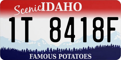 ID license plate 1T8418F