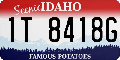 ID license plate 1T8418G