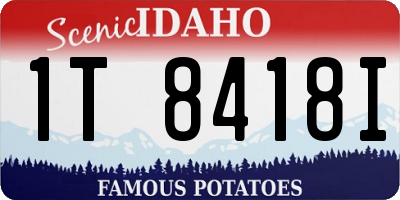 ID license plate 1T8418I