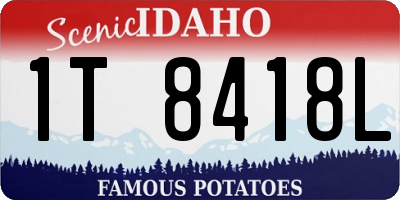 ID license plate 1T8418L