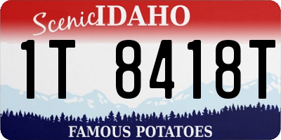 ID license plate 1T8418T