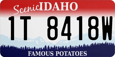 ID license plate 1T8418W