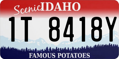 ID license plate 1T8418Y