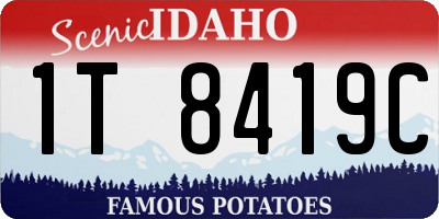 ID license plate 1T8419C