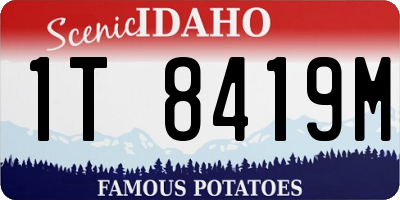 ID license plate 1T8419M