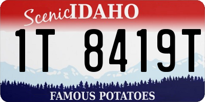ID license plate 1T8419T