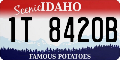 ID license plate 1T8420B