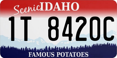 ID license plate 1T8420C