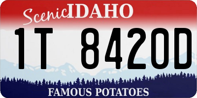ID license plate 1T8420D
