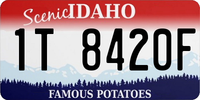 ID license plate 1T8420F