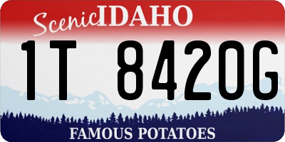 ID license plate 1T8420G