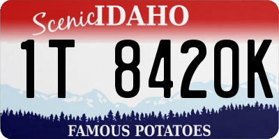 ID license plate 1T8420K