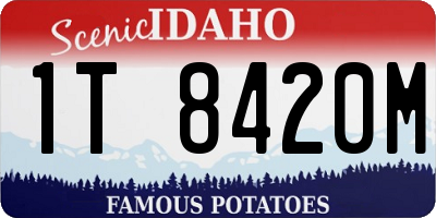 ID license plate 1T8420M
