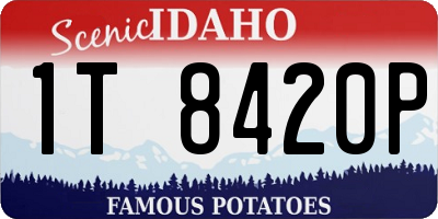 ID license plate 1T8420P