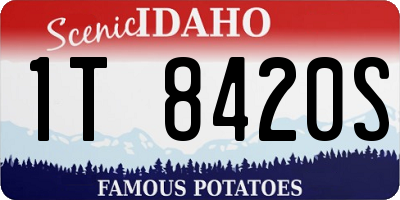 ID license plate 1T8420S