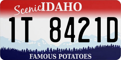 ID license plate 1T8421D