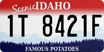 ID license plate 1T8421F