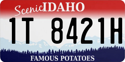 ID license plate 1T8421H