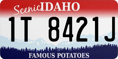 ID license plate 1T8421J