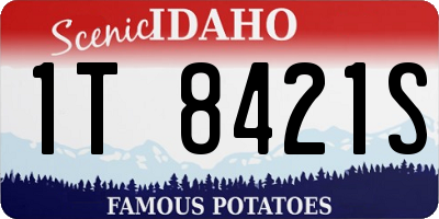 ID license plate 1T8421S