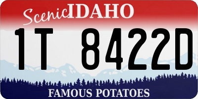 ID license plate 1T8422D