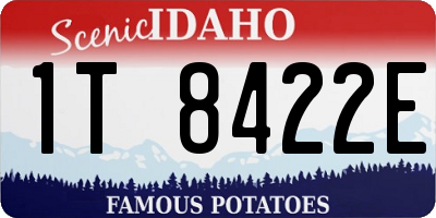 ID license plate 1T8422E