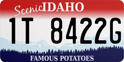 ID license plate 1T8422G