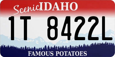 ID license plate 1T8422L