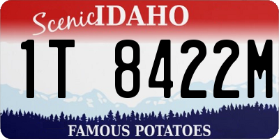 ID license plate 1T8422M