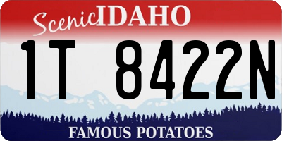 ID license plate 1T8422N