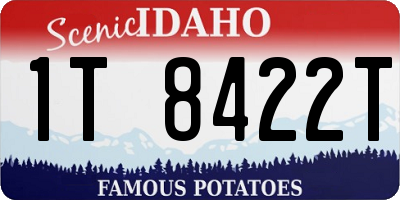ID license plate 1T8422T
