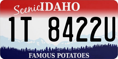 ID license plate 1T8422U