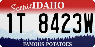 ID license plate 1T8423W