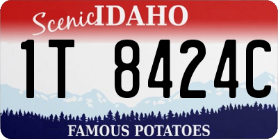 ID license plate 1T8424C