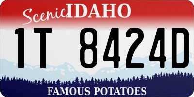 ID license plate 1T8424D