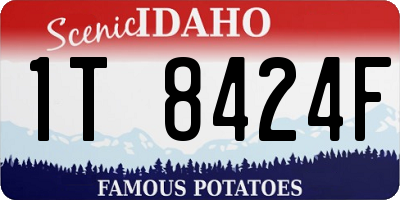 ID license plate 1T8424F