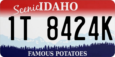 ID license plate 1T8424K