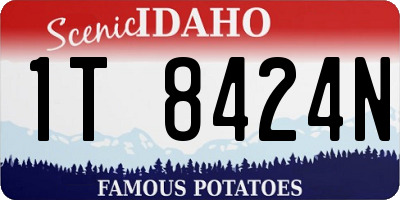 ID license plate 1T8424N