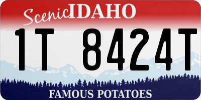 ID license plate 1T8424T