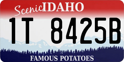 ID license plate 1T8425B
