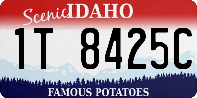 ID license plate 1T8425C
