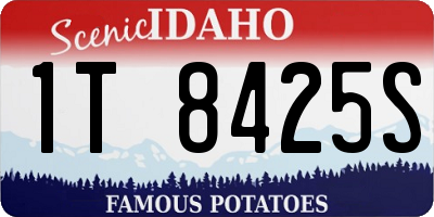 ID license plate 1T8425S
