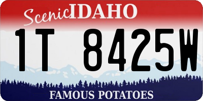 ID license plate 1T8425W